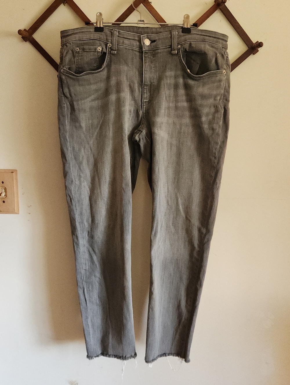 Rag And Bone Dre Low Rise Ankle Slim Boyfriend Jean Denim Gray 31